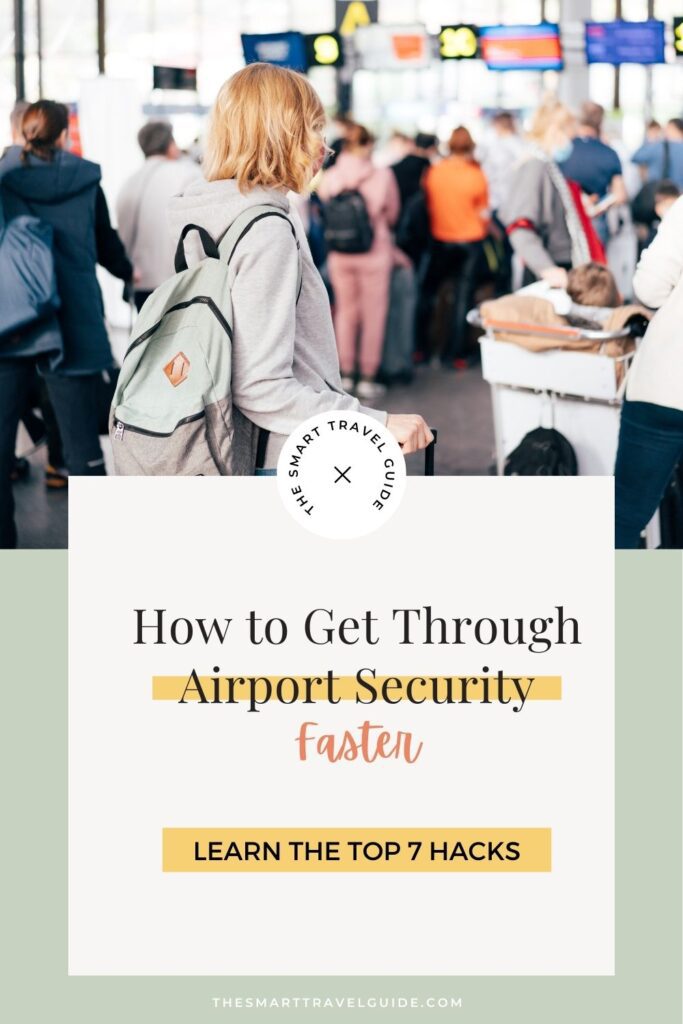 Pinterest PIN on how to get through airport security faster