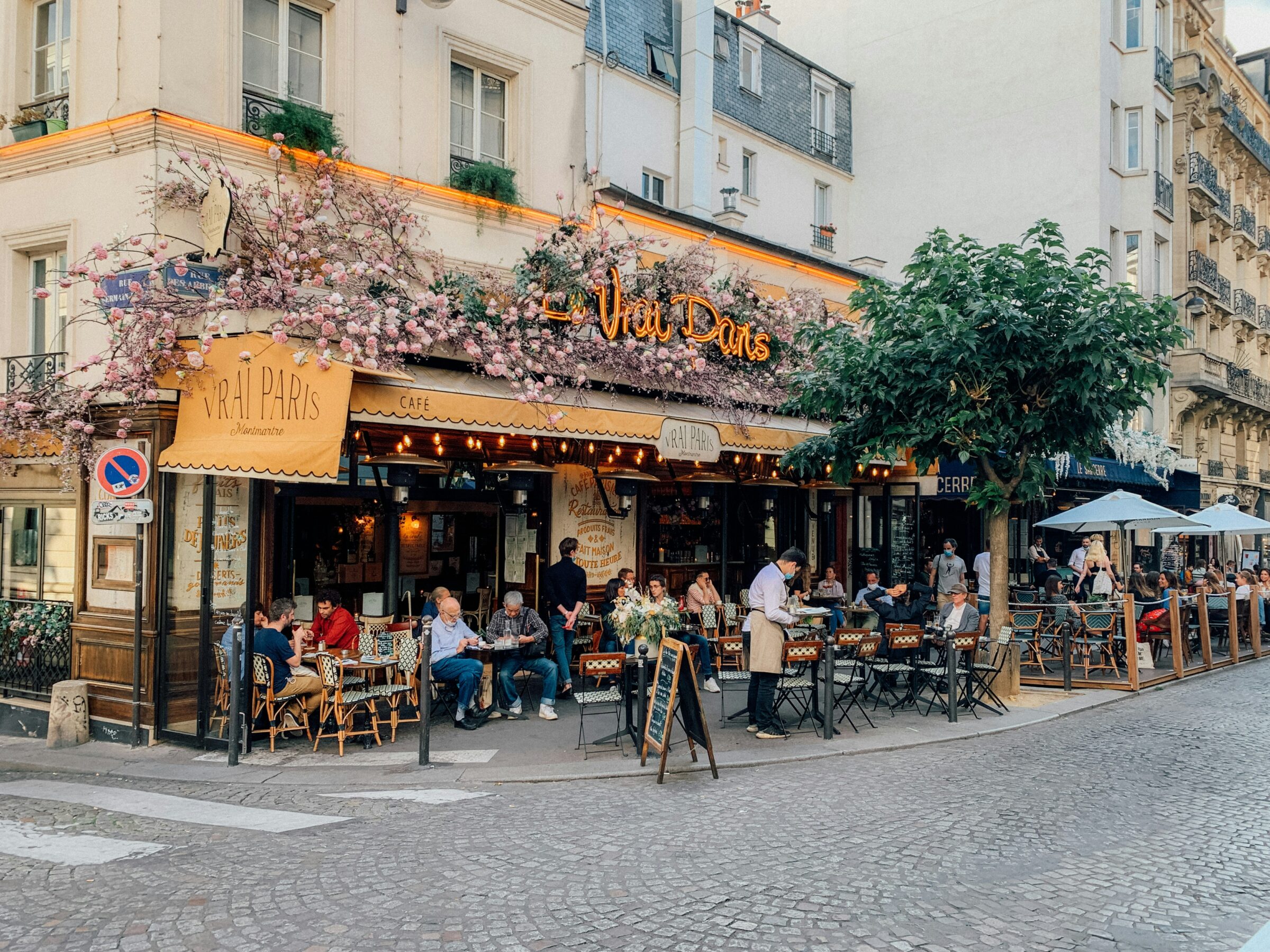 Paris Cafe street scene.
