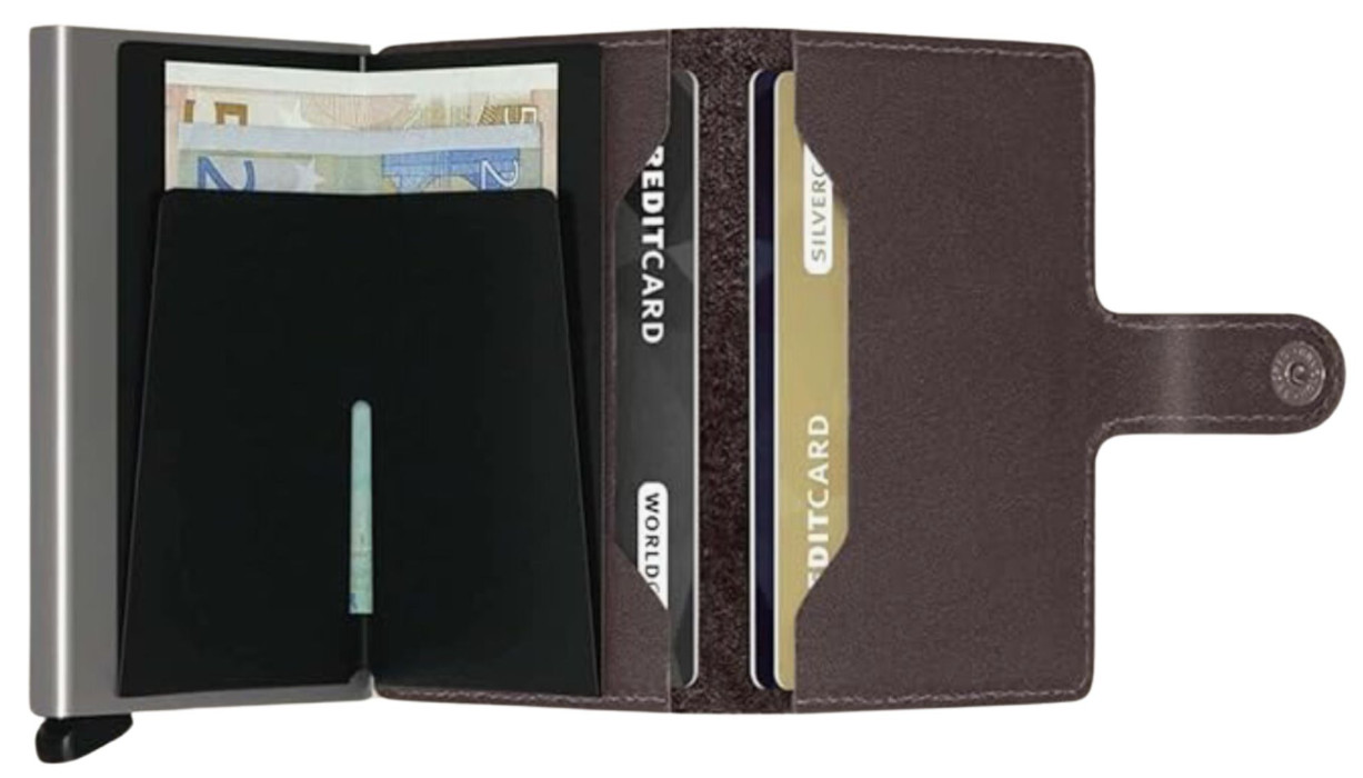 An open wallet showing cash and credit cards
