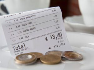 Change left for a tip in Germany.