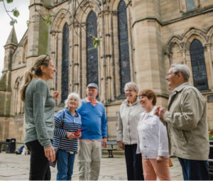 Older people on a guided tour.